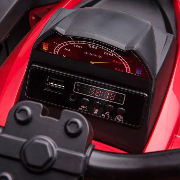 Kids ATV 12V Ride on Car with Music Realistic Headlights Wheels Rechargeable Electric Red - product image 9