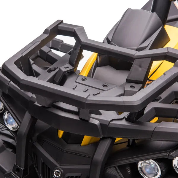 Kids ATV 12V Ride on Car with Music Realistic Headlights Wide Wheels Rechargeable Electric Yellow - product image 12