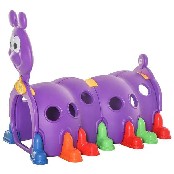 Qaba Kids Caterpillar Climbing Tunnel Purple Indoor Outdoor Climb N Crawl Toy Play Structure for 3 6 Years Old Boys Girls Gift - product image 11