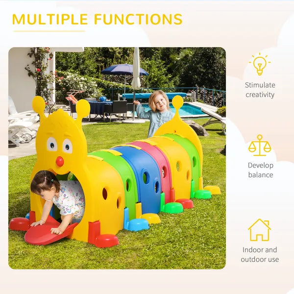 6 Section Kids Caterpillar Crawl Tunnel Playset for Ages 3 to 6 - product image 4