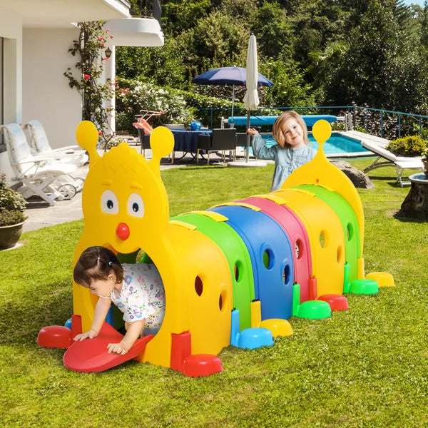 6 Section Kids Caterpillar Crawl Tunnel Playset for Ages 3 to 6 - product image 2