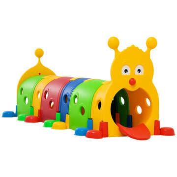 6 Section Kids Caterpillar Crawl Tunnel Playset for Ages 3 to 6 - product image 1