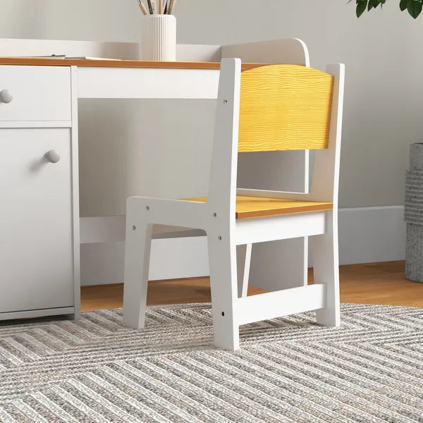 Kids Desk and Chair Set with Storage, White Study Desk for School, Student Writing Desk - product image 8