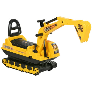 Kids Excavator Toy with Rotatable Digging and Storage Bucket, Kids Ride-on Construction Car for 3-8 Years Old, Yellow and Black - product image 1