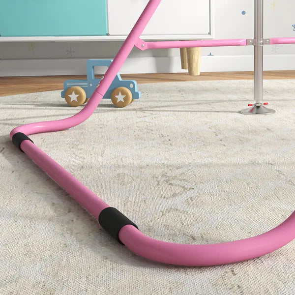 Qaba Kids Folding Gymnastics Bar, Adjustable Height, Bubble Gum Pink - product image 8
