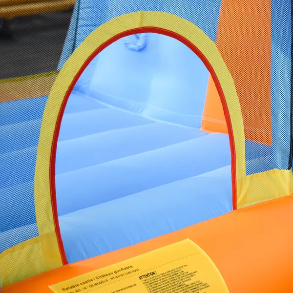 Outsunny Kids Inflatable Water Slide 5-in-1 Bounce House Water Park Jumping Castle with Water Pool, Slide, Climbing Walls and 450W Air Blower - product image 15