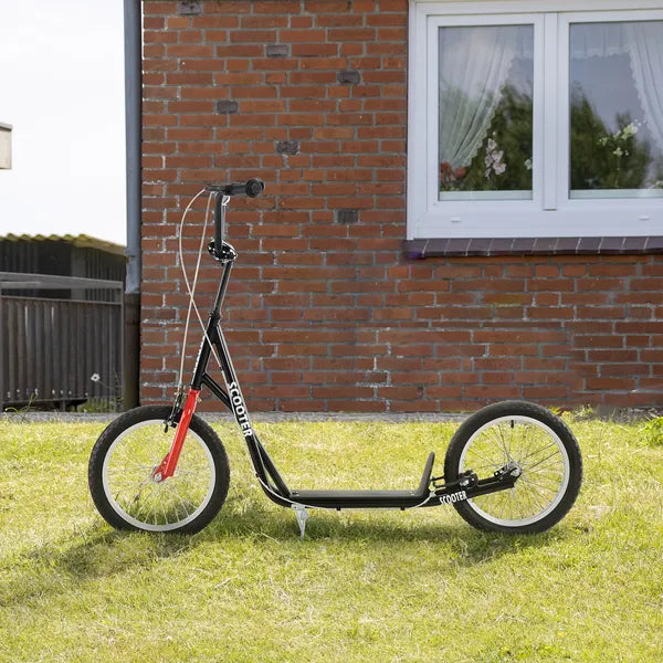 Kids Kick Scooter, Black, Adjustable Handlebar, Dual Rear Brakes, Inflatable Wheels - product image 10