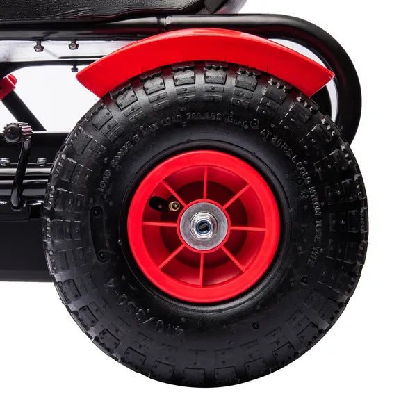 Kids Pedal Go Kart with Adjustable Seat, Rubber Wheels, Red - product image 8