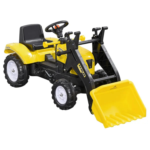 Kids Pedal Go Kart with Front Loader Digger, Bright Yellow, Outdoor Play Toy for Ages 3+ - product image 11