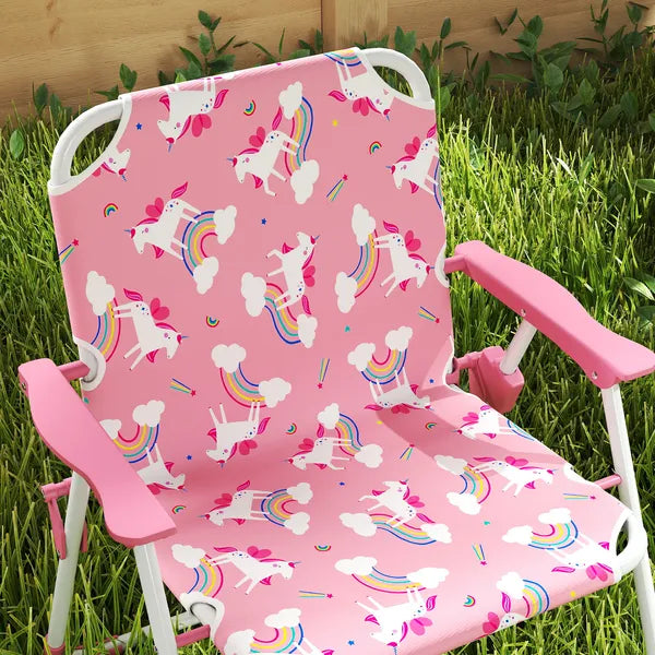 Qaba Kids Picnic Table, Kids Table and Chair Set with 2 Folding Chairs and Umbrella for Backyard, Garden, Patio, Pink - product image 9