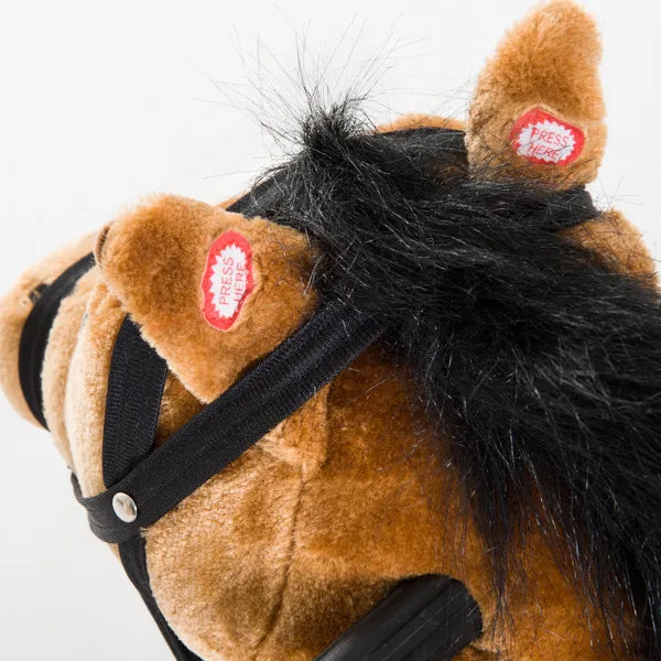 Kids Plush Rocking Horse Toy, Toddler Spring Rocker Rocking Horse With Realistic Sounds, for Children 3+ Years Old, Brown - product image 10