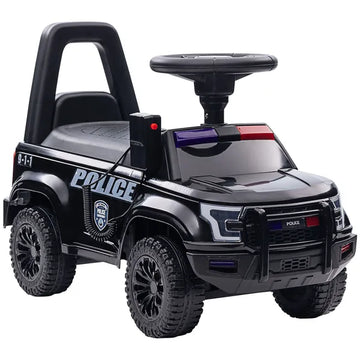 Kids Police Ride-On Push Car with Megaphone and Hidden Storage Black Ages 18-60 Months - product image 1