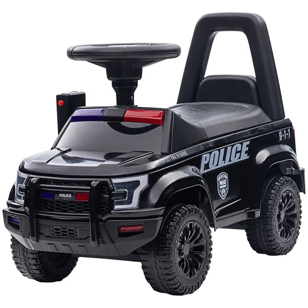 Kids Police Ride-On Push Car with Megaphone and Hidden Storage Black Ages 18-60 Months - product image 11