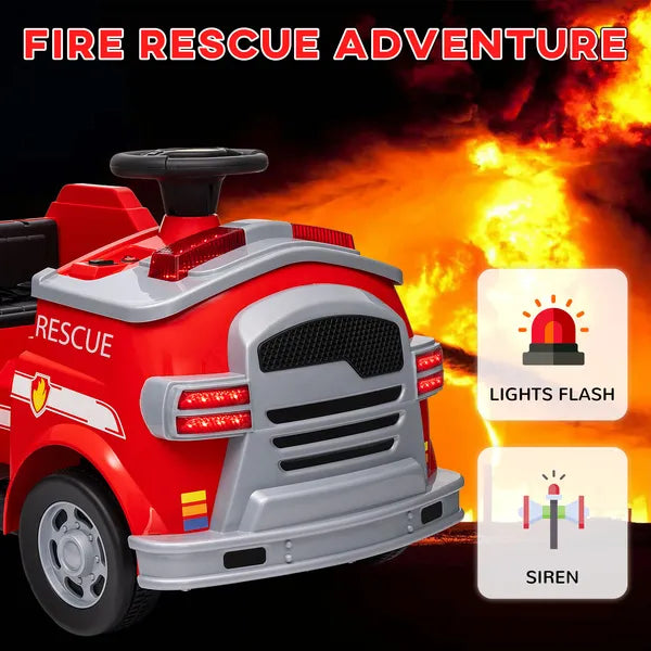 Qaba Kids Power Wheels Car, 12V Battery Powered Toddler Car with Siren, Flashing Lights Fire Extinguisher and Horn Music for Ages 3-5 - product image 4