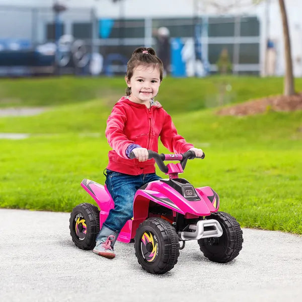 Aosom Kids Ride-On ATV 6V Four Wheeler Battery Operated Car with Forward Reverse Switch for Toddlers Pink - product image 2