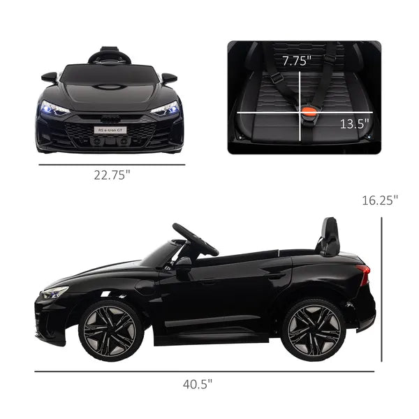 Kids Ride-On Car, Black, 12V Electric, 3.1 MPH, Suspension, for Ages 3-5, Horn Honking - product image 3