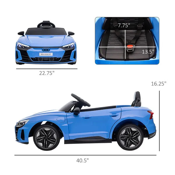 Kids 12V Electric Ride-On Car with Remote Control and Suspension Blue for Ages 3-5 - product image 3
