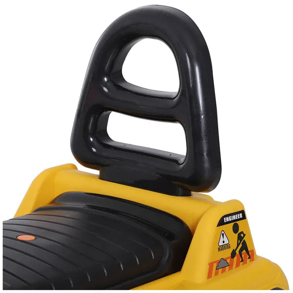 Kids Ride On Excavator Toy, Yellow Pull Cart Bulldozer with Bucket, Horn, Steering Wheel, for Toddler Fun - product image 13