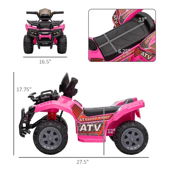 Kids Ride On Motorcycle 6V Battery Powered with Real Working Headlights for Toddlers 18-36 Months Pink - product image 3
