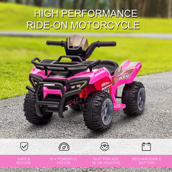 Kids Ride On Motorcycle 6V Battery Powered with Real Working Headlights for Toddlers 18-36 Months Pink - product image 4