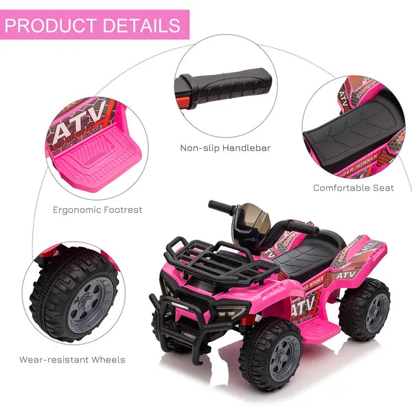 Kids Ride On Motorcycle 6V Battery Powered with Real Working Headlights for Toddlers 18-36 Months Pink - product image 5