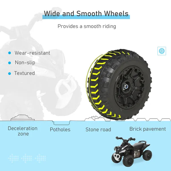 Aosom Kids Ride On Push Car 4 Wheels Music Light Foot-to-Floor Black for 18-36 Months - product image 5