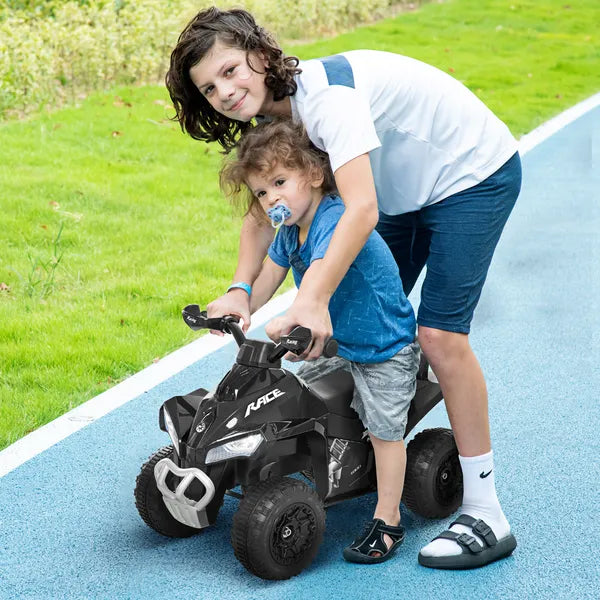 Aosom Kids Ride On Push Car 4 Wheels Music Light Foot-to-Floor Black for 18-36 Months - product image 2