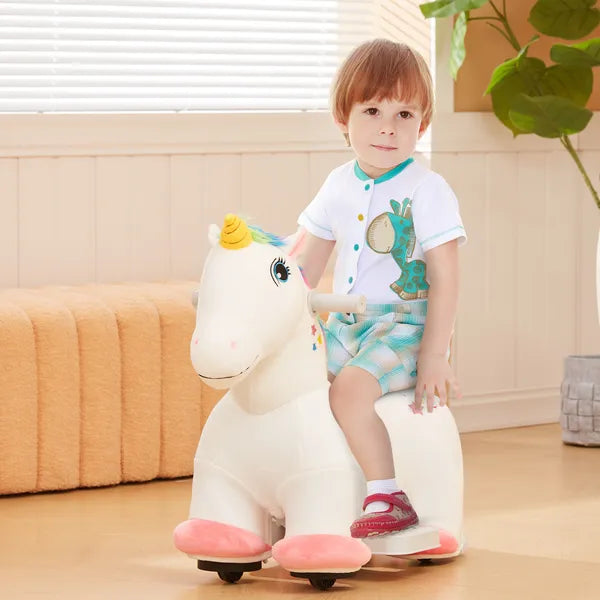 Kids Ride on Unicorn, 6V Battery Powered Electric Ride on Animal Toy w/ Music Forward, Foot Pedal for Aged 18-36 Months - product image 2