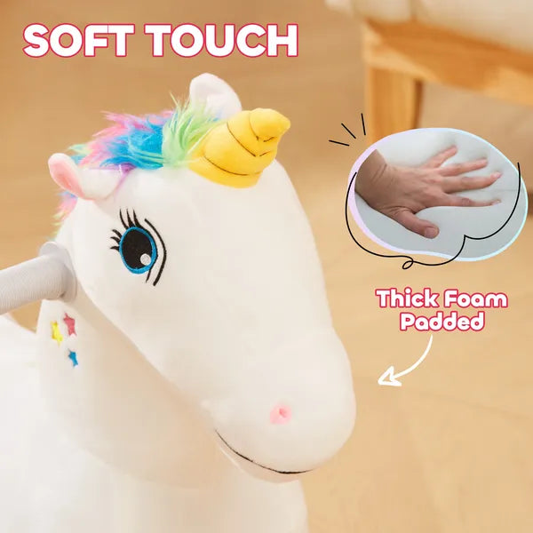Kids Ride on Unicorn, 6V Battery Powered Electric Ride on Animal Toy w/ Music Forward, Foot Pedal for Aged 18-36 Months - product image 5