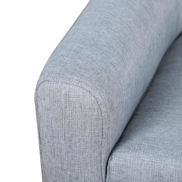 Kids Sofa Gray 2-Seat Comfortable Linen Fabric Wooden Frame Child Couch for Ages 3-6 Playroom Furniture - product image 9