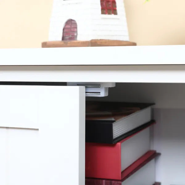 HOMCOM Kitchen Pantry Cabinet Storage. Floor Storage Cabinet, Cupboard Organizer with Adjustable Shelves and 4-Doors, White - product image 14