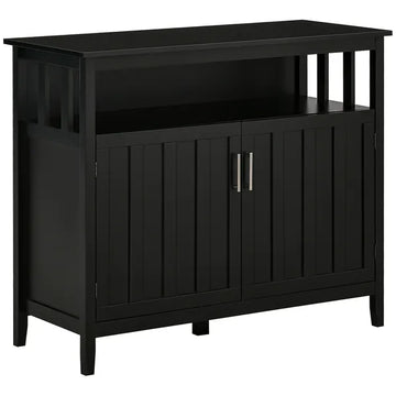 Kitchen Sideboard Buffet Cabinet with 2 Doors Adjustable Shelves for Entryway Living Room Black - product image 1