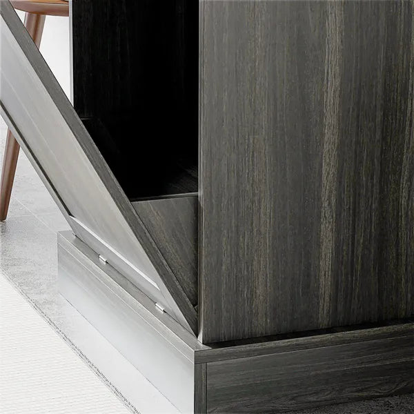 Kitchen Tilt Out Trash Bin Cabinet Free Standing Storage Cabinet with Drawer, Charcoal Gray - product image 9