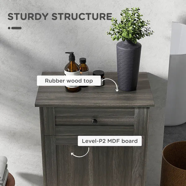 Kitchen Tilt Out Trash Bin Cabinet Free Standing Storage Cabinet with Drawer, Charcoal Gray - product image 7