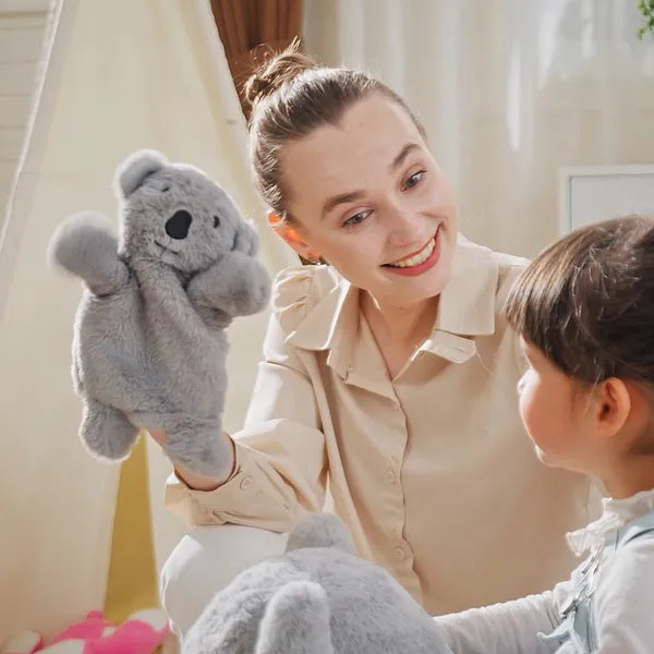 Qaba Koala Animal Rocking Horse Plush Toy, Gray for Toddlers 18-36 Months with Gloved Doll and Realistic Sounds - product image 8