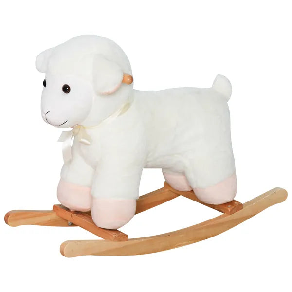 Plush Lamb Rocking Horse White for Ages 18 Months+ - product image 1