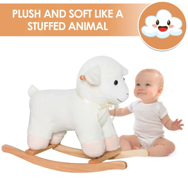 Plush Lamb Rocking Horse White for Ages 18 Months+ - product image 6