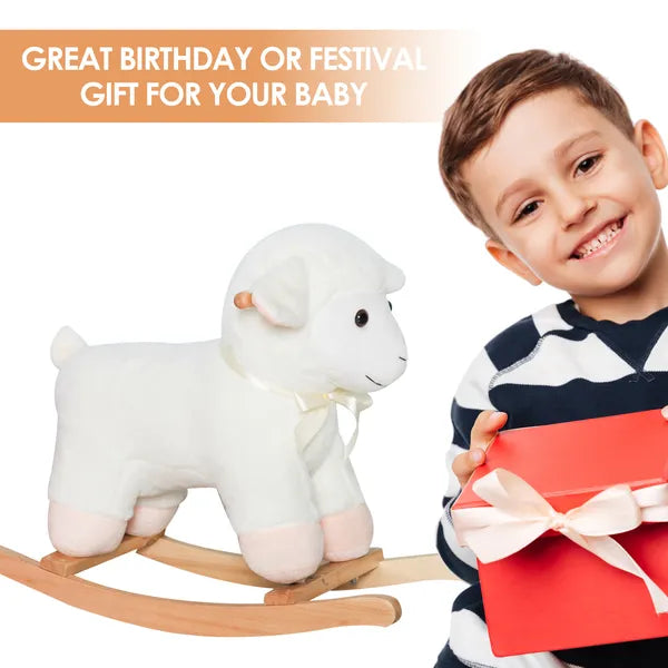 Plush Lamb Rocking Horse White for Ages 18 Months+ - product image 4
