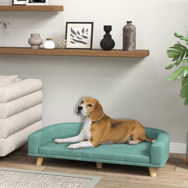 PawHut Large Dog Sofa Bed with Washable Cushion, Green, Comfortable Pet Couch for Dogs and Cats - product image 2