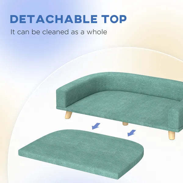PawHut Large Dog Sofa Bed with Washable Cushion, Green, Comfortable Pet Couch for Dogs and Cats - product image 5
