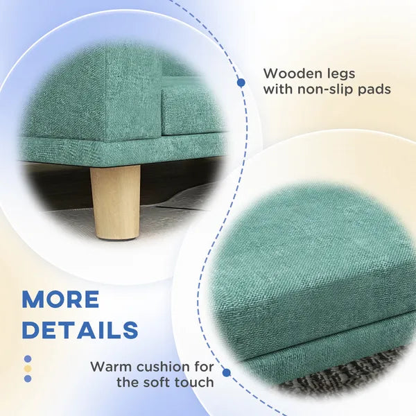 PawHut Large Dog Sofa Bed with Washable Cushion, Green, Comfortable Pet Couch for Dogs and Cats - product image 6