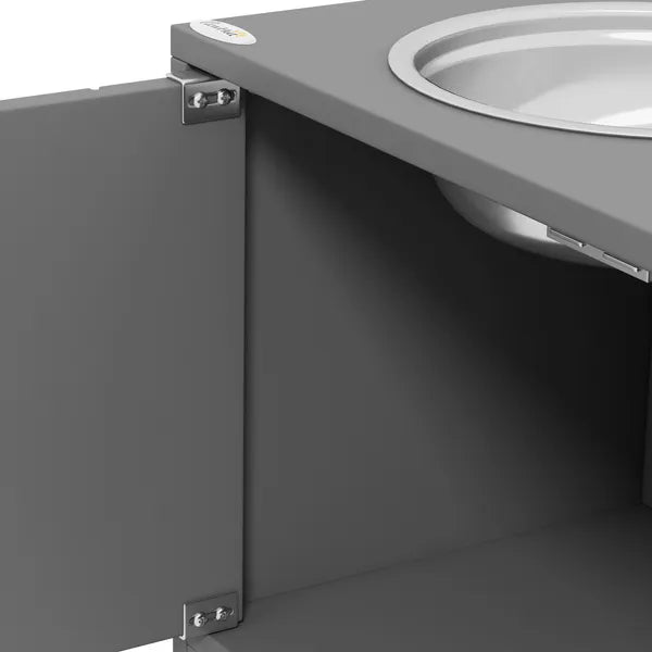PawHut Large Elevated Dog Bowls with 44L Storage Cabinet, Raised Pet Food Bowl Stand and Feeding Station, Gray - product image 9
