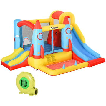 Large Inflatable Bounce House 4-in-1 Bouncy Castle with Dual Slides Climbing Wall Trampoline and Water Pool for Endless Fun - product image 1