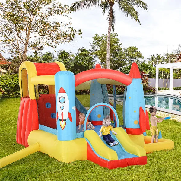 Large Inflatable Bounce House 4-in-1 Bouncy Castle with Dual Slides Climbing Wall Trampoline and Water Pool for Endless Fun - product image 2