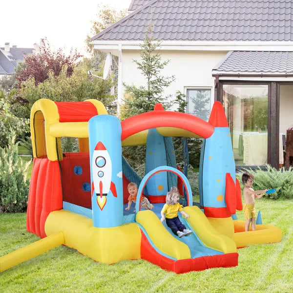 Large Inflatable Bounce House 4-in-1 Bouncy Castle with Dual Slides Climbing Wall Trampoline and Water Pool for Endless Fun - product image 10