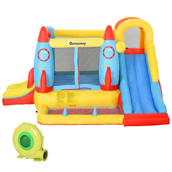 Large Inflatable Bounce House 4-in-1 Bouncy Castle with Dual Slides Climbing Wall Trampoline and Water Pool for Endless Fun - product image 11