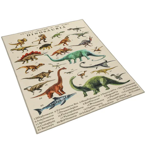 Qaba Large Play Mat 79 Inch x 59 Inch, Crawling Mat for Toddlers, Living Room and Bedroom with Dinosaur Pattern, Khaki - product image 1