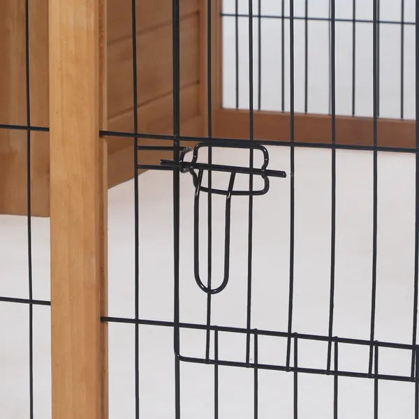 Large Rabbit Cage, Outdoor with Openable Main House, Waterproof Rabbit House, for Small Animals with Ventilation Doors, Natural - product image 9