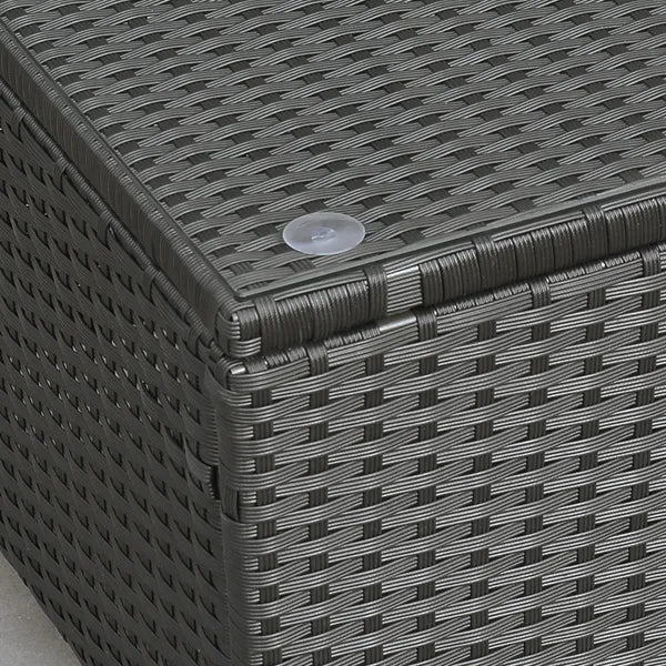 Large Rattan Coffee Table, Weather-Resistant Wicker Outdoor Side Table, Black - product image 7
