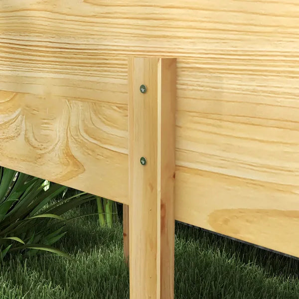 Outsunny Large Wooden Raised Garden Bed Elevated Planter Box with Legs Bed Liner Drain Holes 74x18x26 - product image 8